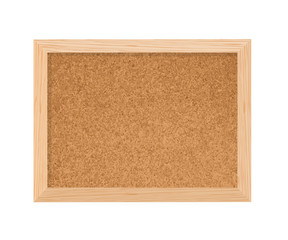 Cork board wood texture isolated on white background
