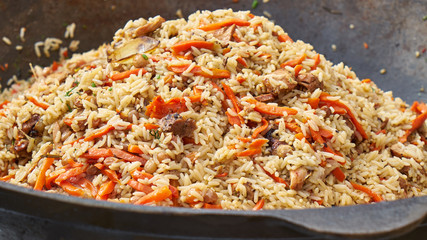 Image pilau. Traditional street food.
