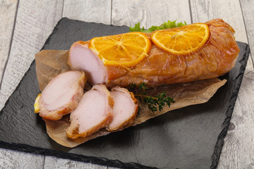 Chicken roll with orange