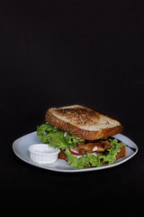 Wholemeal bread sandwich
