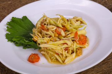 Green mango salad with seafood