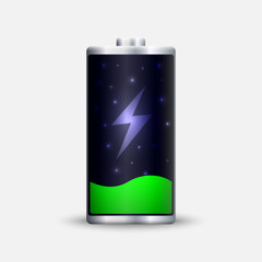 Full energy battery charge.