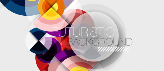 Fototapeta premium Geometric design abstract background - circles