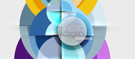 Fototapeta premium Circular geometrical design template