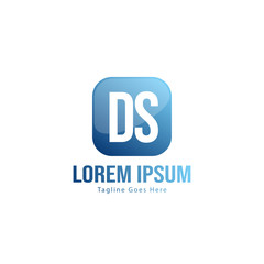 Obraz premium Initial DS logo template with modern frame. Minimalist DS letter logo vector illustration