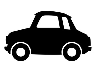 silhouette of retro car