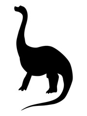 silhouette of brontosaurus
