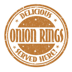 Onion rings sign or stamp