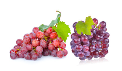 grapes on white background