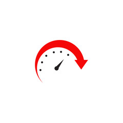 Speedometer logo icon design vector template