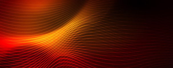 Shiny neon lines techno magic futuristic background, magic energy space light concept, abstract background wallpaper design