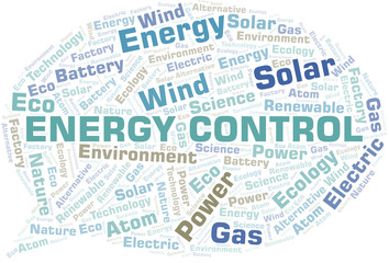 Energy Control word cloud. Wordcloud made with text only.