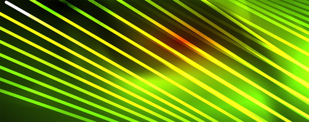 Obraz premium Shiny color neon light with lines, abstract wallpaper, shiny motion, magic space light. Techno abstract background