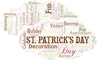 Fototapeta premium St. Patrick's Day Word Cloud. Wordcloud Made With Text.