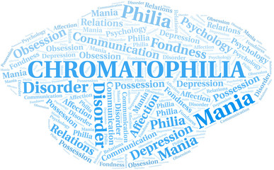 Chromatophilia word cloud. Type of Philia.