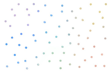 Rainbow glitter dot paper cut on white background - isolated