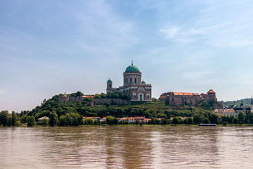 Fototapeta na wymiar Esztergom Basilica. Primatial Basilica of the Blessed Virgin Mary Assumed to Heaven and St Adalbert. Mother church of the Archdiocese of Esztergom