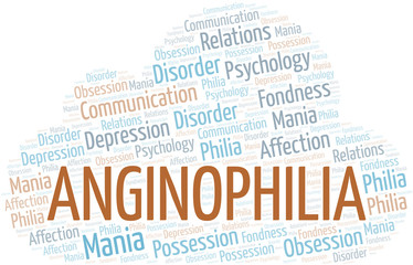 Anginophilia word cloud. Type of Philia.
