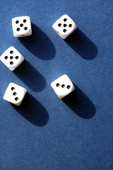 Dice Game On Blue