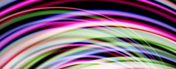 Fluid color waves with light effects, vector abstract background