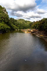 Fototapeta na wymiar beautiful landscape at wawa dam at Rizal Province