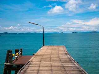 Fototapeta premium view of the sea and pier