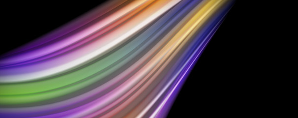 Modern rainbow liquid color flow colorful poster. Wave Liquid shape in black color background. Abstract composition