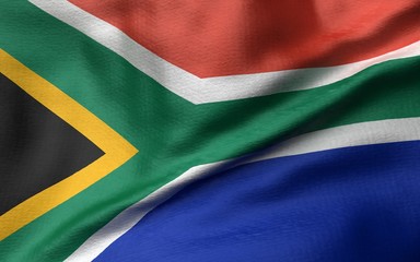 3D Illustration of South Africa Flag