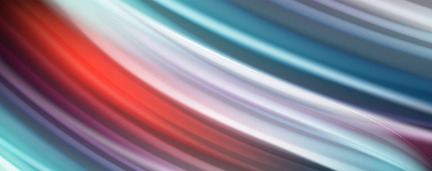 Abstract wave lines fluid rainbow style color stripes on black background. Artistic illustration for presentation, app wallpaper, banner or poster
