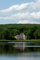 Fototapeta na wymiar Chateau de la chasse public castle in the Montmorency forest
