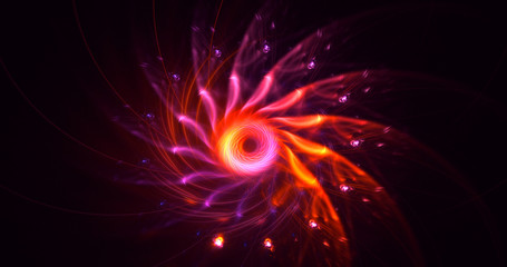 3D rendering abstract round light background