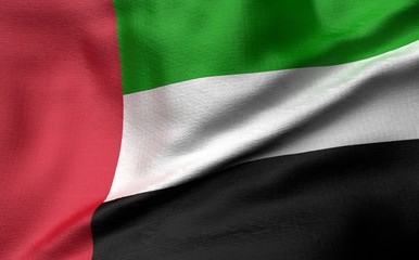Obraz premium 3D Illustration of United Arab Emirates Flag