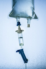 Intravenous drip equipment in hospital