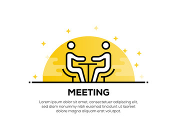 Obraz premium MEETING ICON CONCEPT