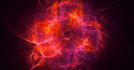 3D rendering abstract round light background