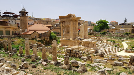 The Temple of Venus. The ruins of the Roman city of Heliopolis or Baalbek in the Beqaa Valley. Baalbek, Lebanon - June, 2019