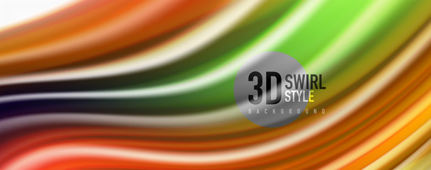 Color flowing waves, liquid conceptual abstract background