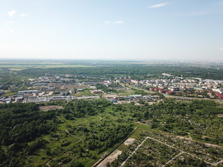 Fields, nature and house in Russia, Petergof