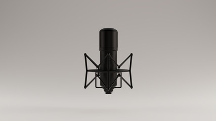 Black Vintage Microphone 3d illustration 3d render