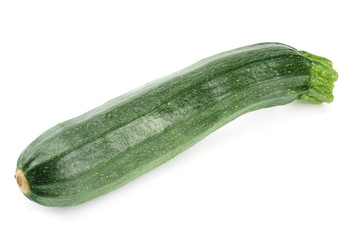 fresh green zucchini isolated on white background