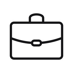 Briefcase sign icon in flat style. Suitcase vector illustration on white isolated background. Baggage business concept.