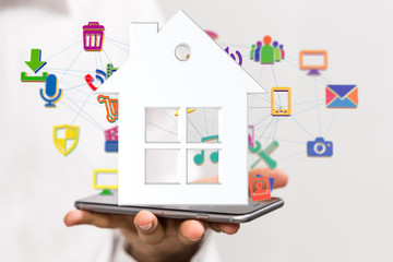 Smart home: Smarthome house automation icon