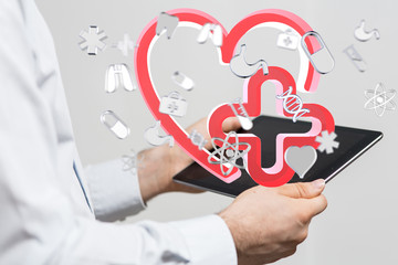 Health Insurance Concept - digital interface