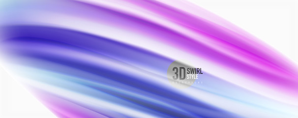 Glossy colorful liquid waves abstract background,, modern techno lines