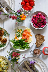 Scandinavian midsummer party food