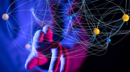 Global network concept. 3D rendering