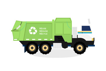 Garbage Truck Recycling Vehicle Illustration