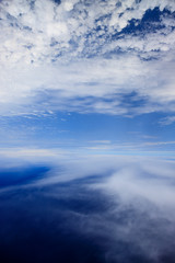 a flight between the clouds