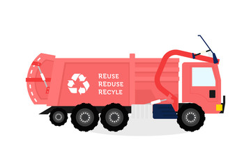 Garbage Truck Recycling Vehicle Illustration
