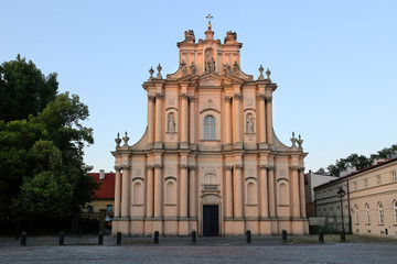 Fototapeta na wymiar Catholic Church in the Krakow suburb.